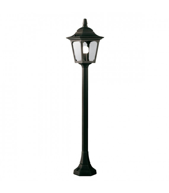 Kapelle Stehlampe, schwarzes Aluminium und Glas, 100 cm