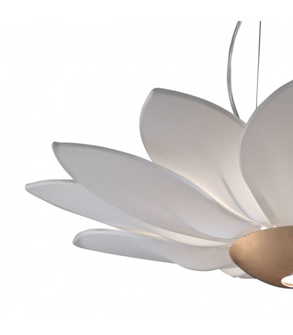 Lámpara colgante de diseño FIORE pan de oro 7 bombillas
