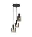 Sweden pendant light Mild steel, Black glass