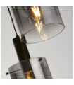 Suspension Sweden Acier doux,verre Noir