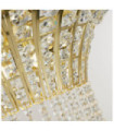 Gemma pendant light Mild steel, crystal Brass