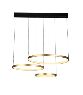 Lámpara colgante LED Grace Acero dulce, aluminio, acrílico Oro, Negro
