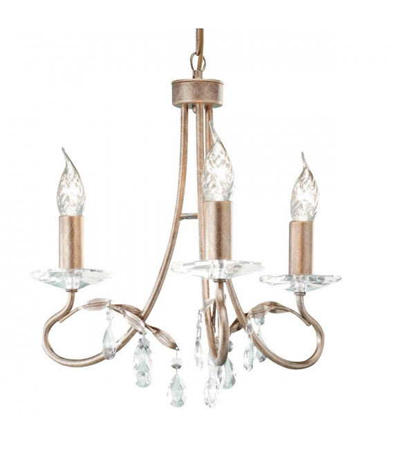 Christina Pendelleuchte, Silber / Gold, 8 Glühbirnen