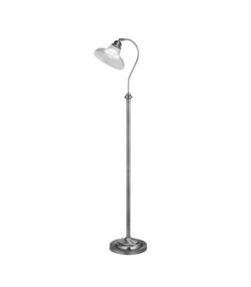 Lampadaire Bistro Acier doux,verre Argent clair et satiné