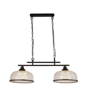 Suspension Highworth Acier doux,verre Clair, noir