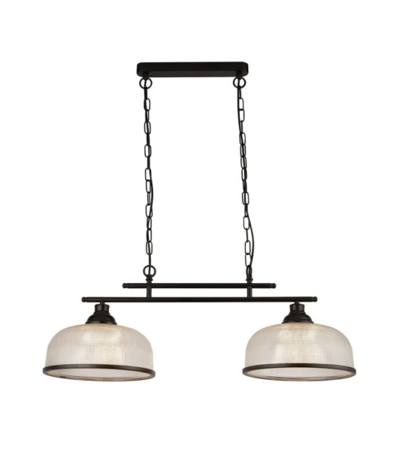 Suspension Highworth Acier doux,verre Clair, noir