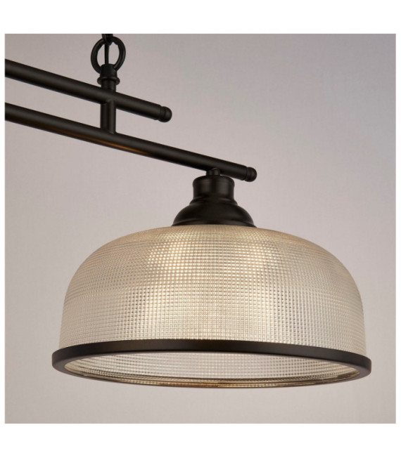 Suspension Highworth Acier doux,verre Clair, noir