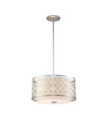 Ziggy Pendant Glass, Lacquered Silver Steel
