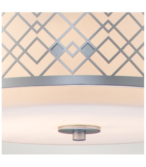 Suspension Ziggy Verre,Acier Argent Laqué