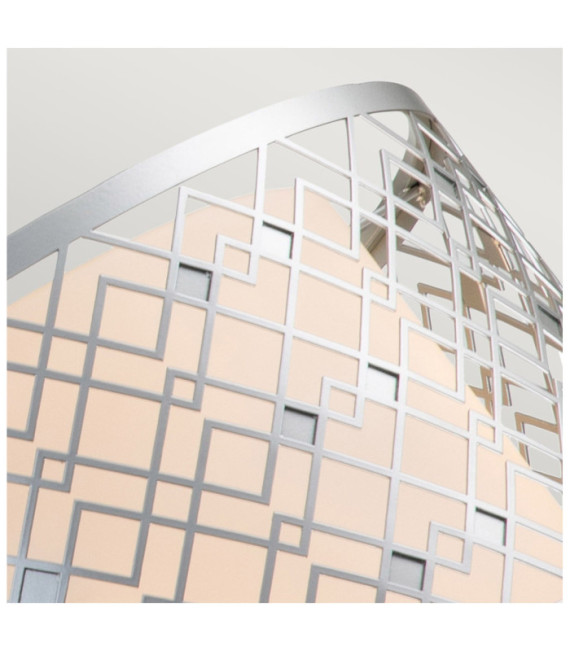 Ziggy Pendant Glass, Lacquered Silver Steel