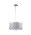 Suspension Ziggy Verre,Acier Argent Laqué