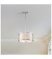 Suspension Ziggy Verre,Acier Argent Laqué