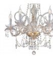 Chandelier en cristal AMARO Or 24 Carats 5 ampoules