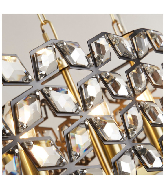 Iris pendant light Mild steel, glass Brass