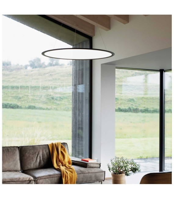Lampada a sospensione LED Orbit in metallo nero