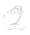 Lampe de table Pomeroy Verre d'art,acier Bronze occidental