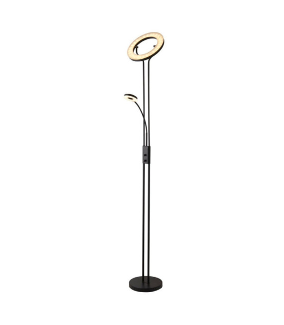Lampada da terra Mother, acciaio dolce, acrilico nero