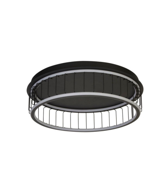 Lámpara de techo Circolo Aluminio, acero dulce Blanco, negro arena