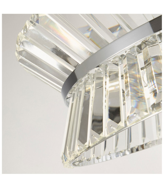 Uptown pendant light Mild steel, Clear glass, chrome