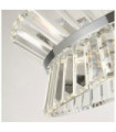 Uptown pendant light Mild steel, Clear glass, chrome
