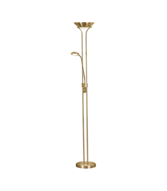 Lampadaire Mother, Acier doux,acrylique,verre Laiton satiné