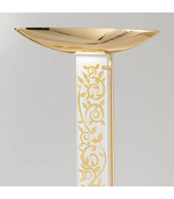 Lámpara de pie de diseño DELPHI Gold 24 quilates 2 bombillas