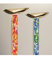 Lampadaire design DELPHI Or 24 Carats 2 ampoules