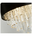 Glamor Crystal pendant light, mild steel, acrylic, Chrome fabric