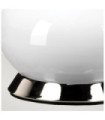 Milo Table Lamp Ceramic Base, Steel, Polished Nickel Fabric Shade