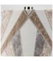 Milo Table Lamp Ceramic Base, Steel, Polished Nickel Fabric Shade