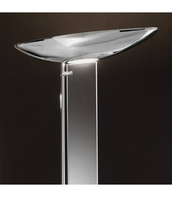 Lampadaire design DELPHI chrome 2 ampoules