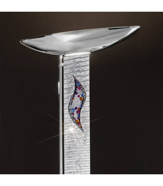 Lampadaire design DELPHI chrome 2 ampoules