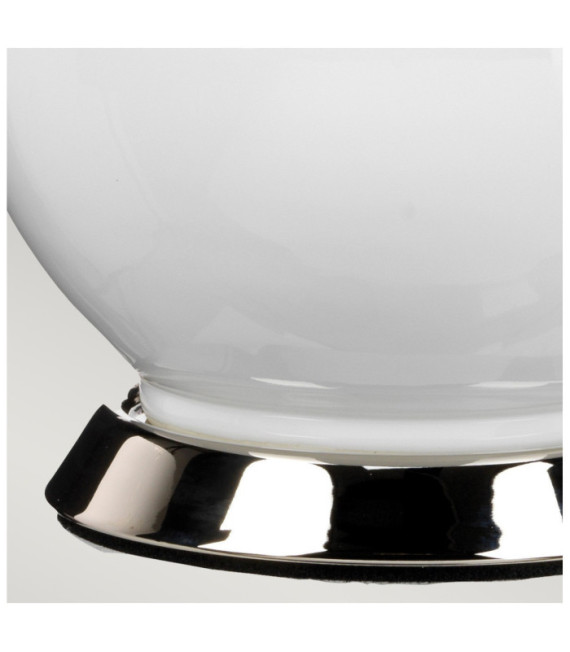 Isla Table Lamp Ceramic Base, Steel, Faux Silk Shade, Polished Nickel