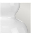 Lampe de table Isla Base en céramique,acier,Abat-jour en fausse soie, Nickel poli