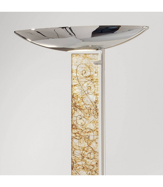 Lampadaire design DELPHI chrome 2 ampoules