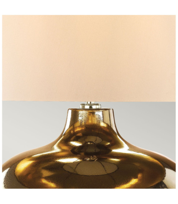Ottoman Porcelain Metallic Bronze Table Lamp
