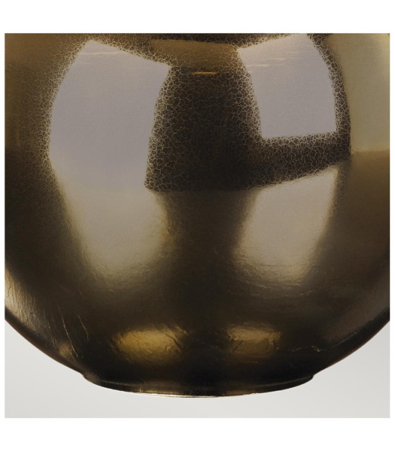 Osmanische Tischlampe aus Porzellan mit Metallic-Bronze