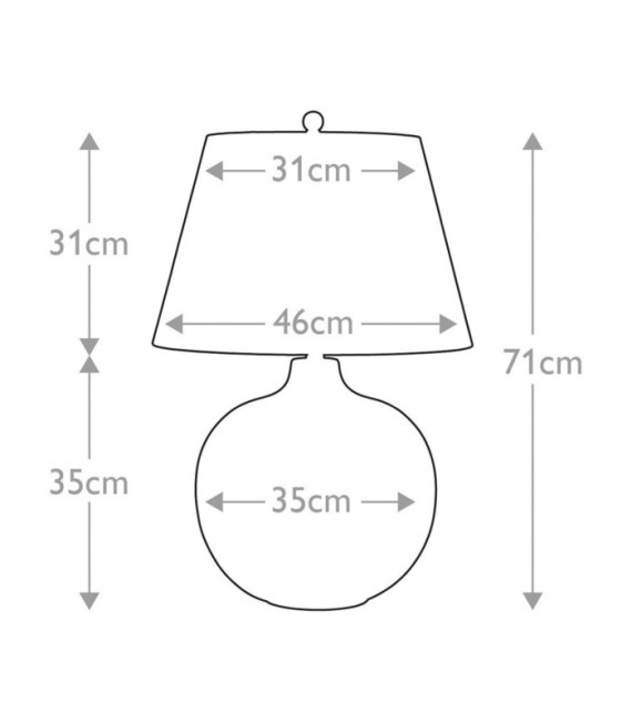 Lampe de table Ottoman Porcelaine Bronze Métallisé