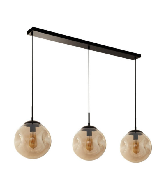Punch pendant light Mild steel, Black glass