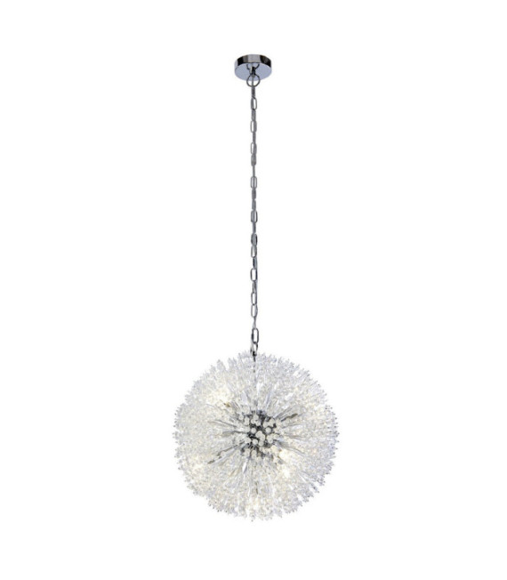 Suspension Sunburst Acier doux,verre Clair, chromé