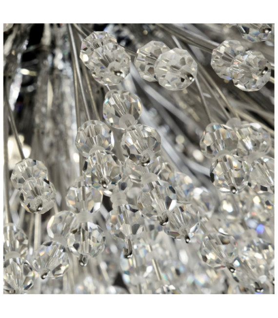 Suspension Sunburst Acier doux,verre Clair, chromé