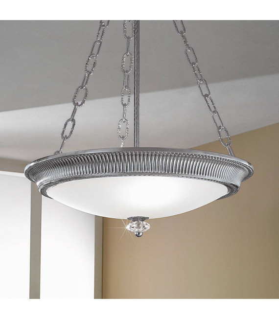 Suspension classique MILORD chrome 3 ampoules