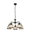 Suspension Highworth Acier doux,verre Clair, noir