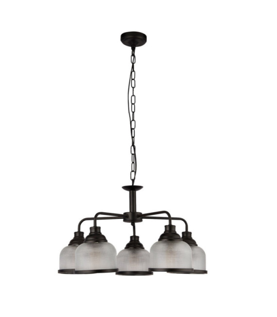 Suspension Highworth Acier doux,verre Clair, noir