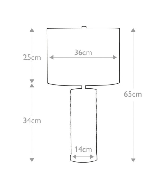 Lampe de table Ripple Porcelaine Noir