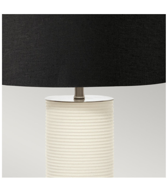 Lámpara de mesa Ripple de porcelana blanca