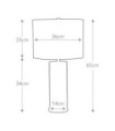 Lampe de table Ripple Porcelaine Blanc