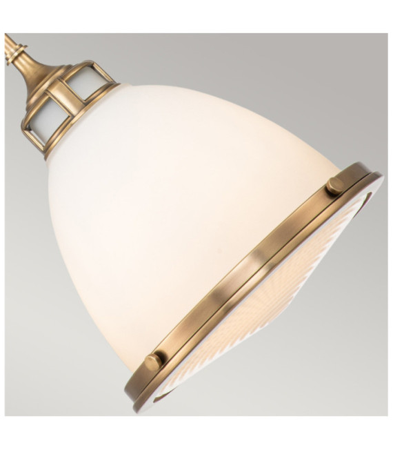 Hinkley Pendant Lamp Glass, Steel Brass Heritage