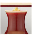Oxblood table lamp Lampshade made from porcelain, wood, Blood of beef