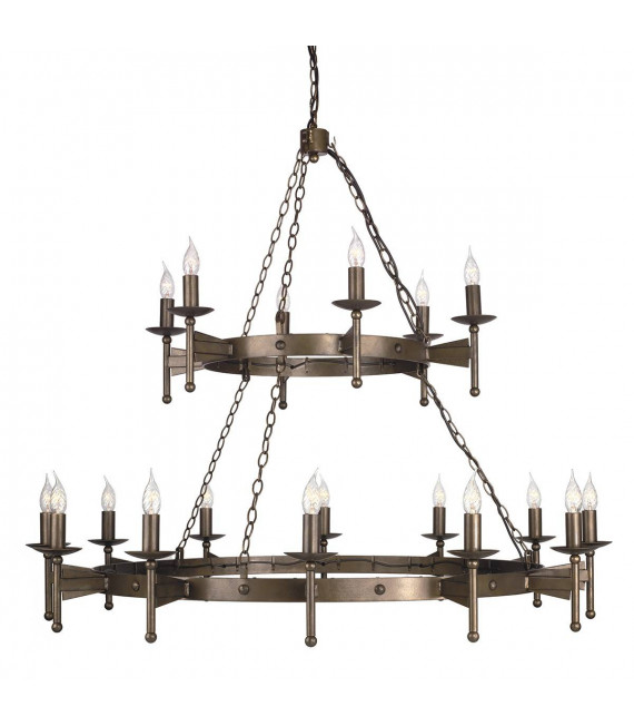 plafonnier ventilateur vintage 2 ampoules e27 max 60w brun patiné